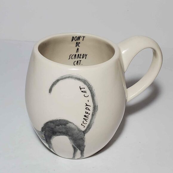 Early M Studios Rae Dunn Scaredy Cat Mug Halloween - Picture 3 of 6